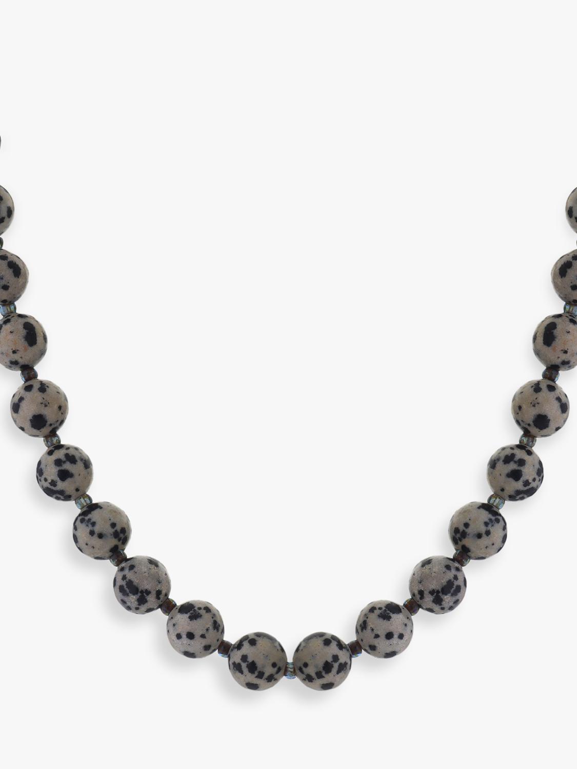 TUTTI Dalmatian Jasper beaded necklace 43cm, UK version