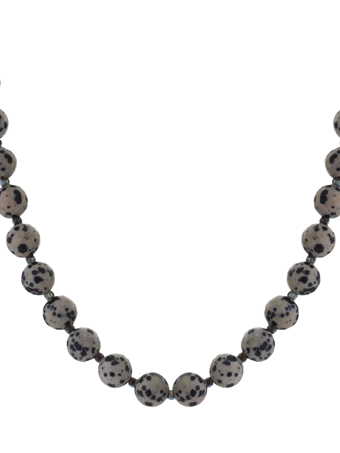 TUTTI Dalmatian Jasper beaded necklace 43cm, UK version