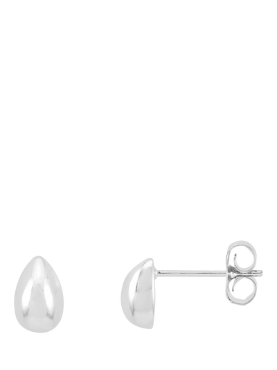 John Lewis Estella Bartlett Mini Teardrop Stud Earrings Silver- Buy online at McGrocer