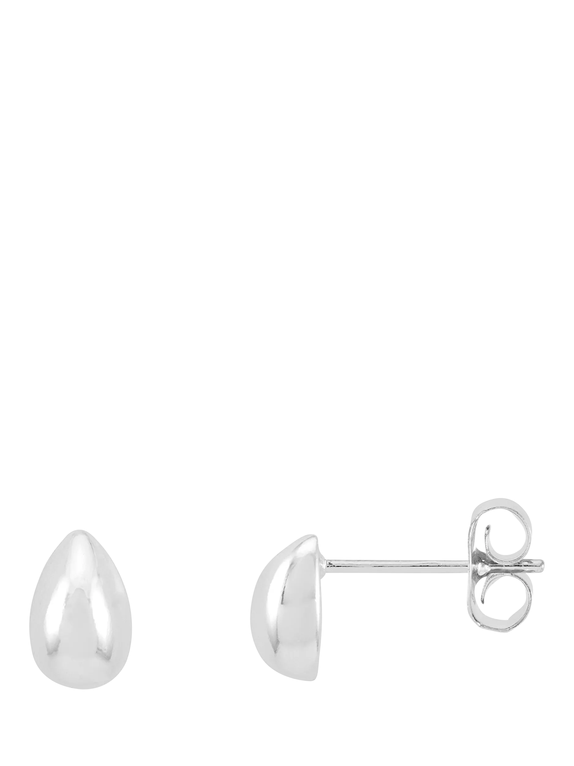 Estella Bartlett mini teardrop stud earrings in silver (British brand)