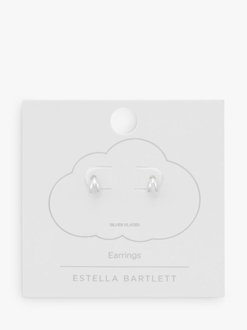 Estella Bartlett mini teardrop stud earrings in silver (British brand)