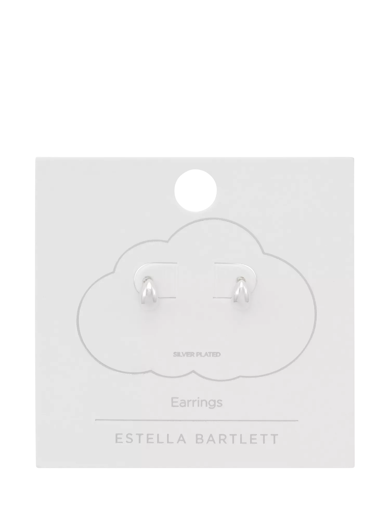 Estella Bartlett mini teardrop stud earrings in silver (British brand)