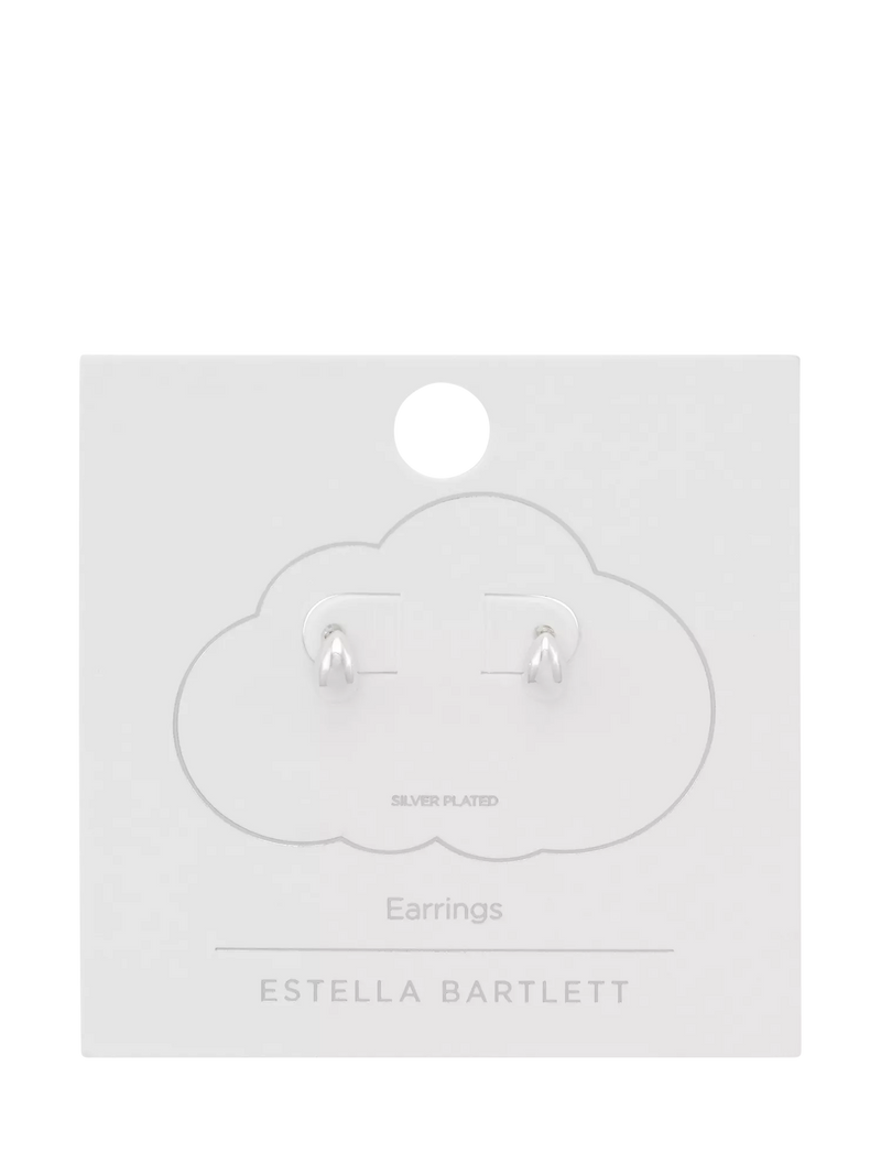 Estella Bartlett mini teardrop stud earrings in silver (British brand)