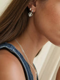 Estella Bartlett mini teardrop stud earrings in silver (British brand)