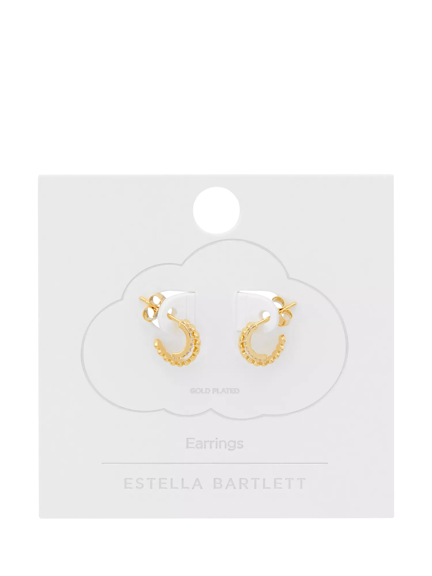 Estella Bartlett heart cubic zirconia hoop earrings - British product