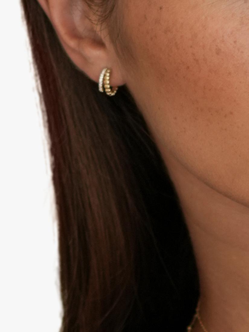 Estella Bartlett heart cubic zirconia hoop earrings - British product