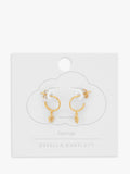 Estella Bartlett gold hoop earrings with cubic zirconia flower drops, UK version