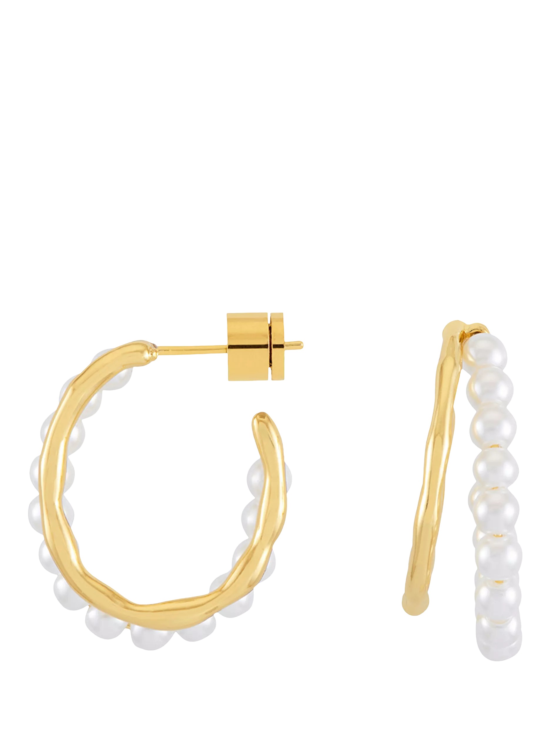 Estella Bartlett pearl double illusion hoop earrings - British product