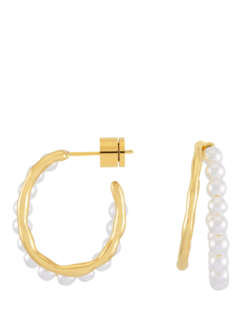 Estella Bartlett pearl double illusion hoop earrings - British product