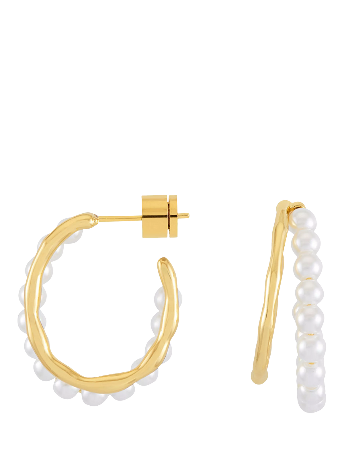 Estella Bartlett pearl double illusion hoop earrings - British product
