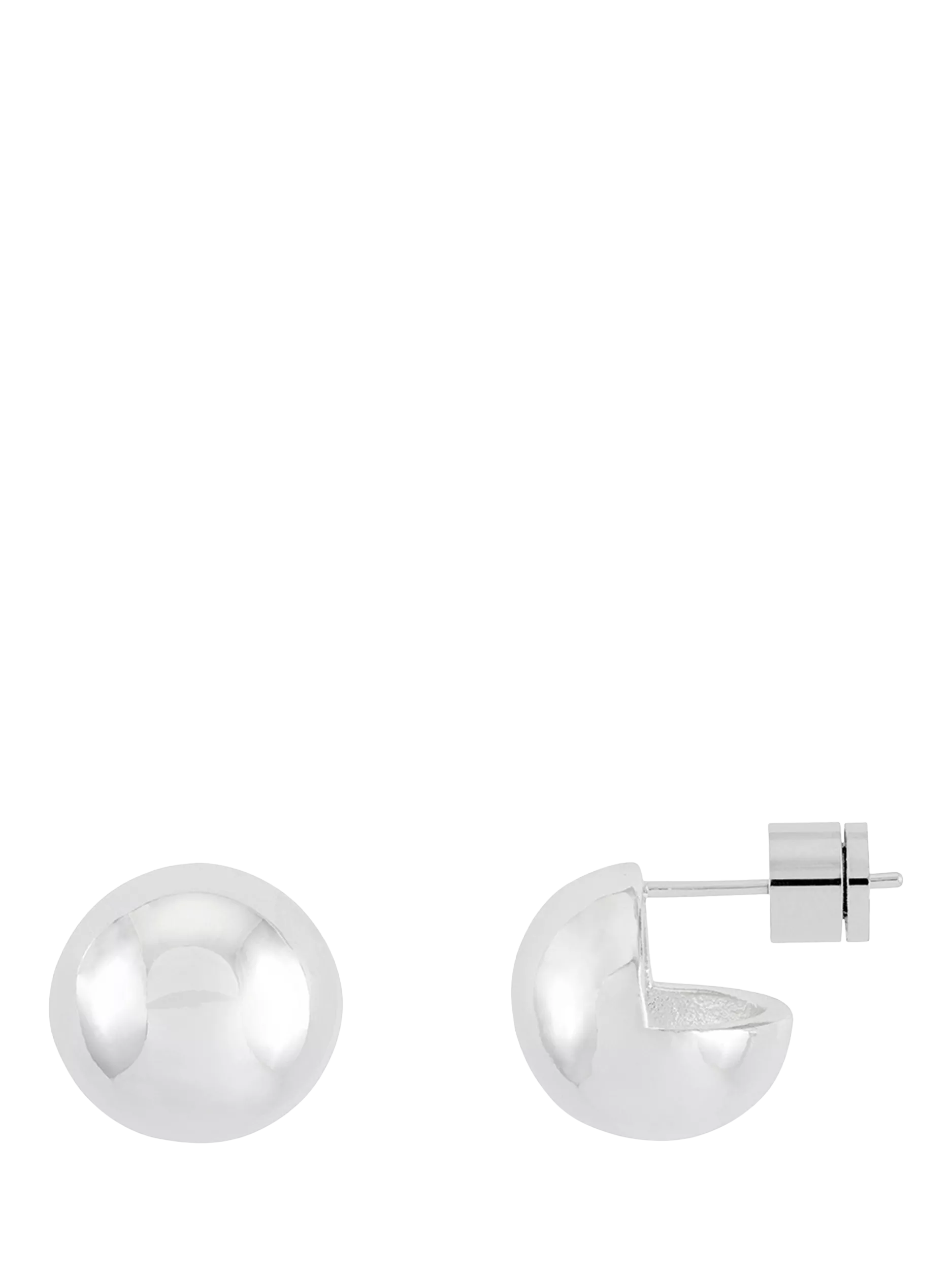 Estella Bartlett maxi ball stud earrings silver (British brand)