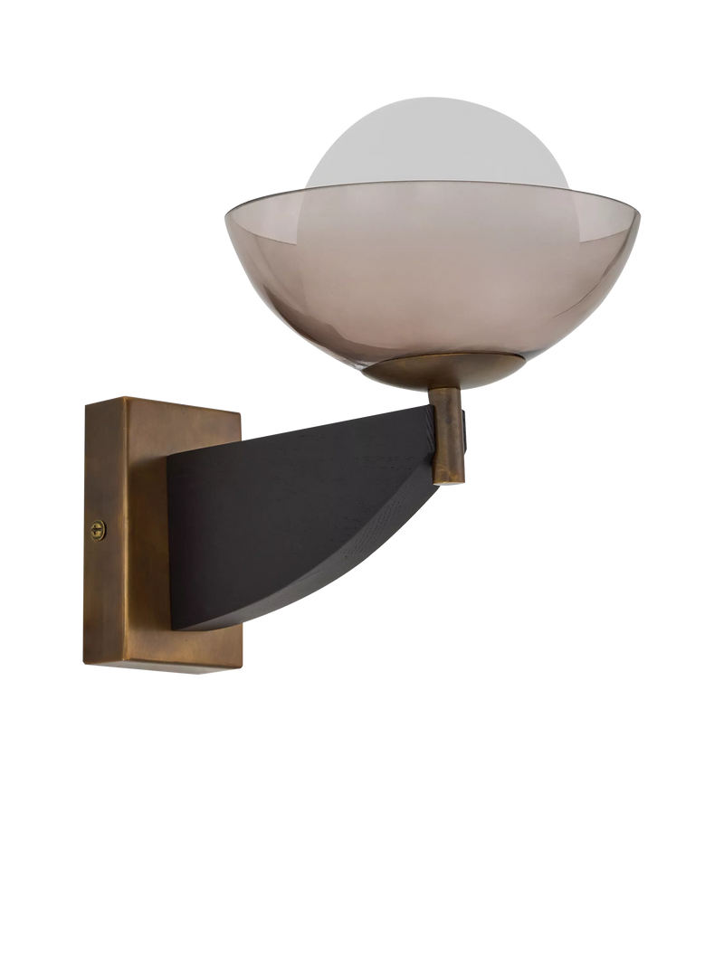 MADE Layla black glass orb wall light, UK version