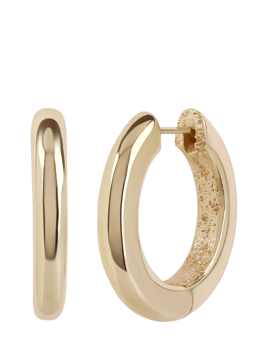 TUTTI Large Shade Hoop Earrings gold plated recycled brass, imported from the UK