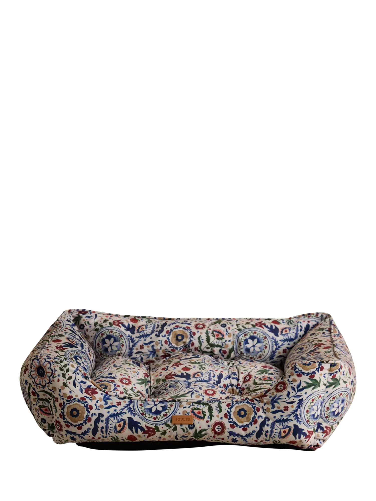 Joules floral pet bed with reversible cushion, UK version