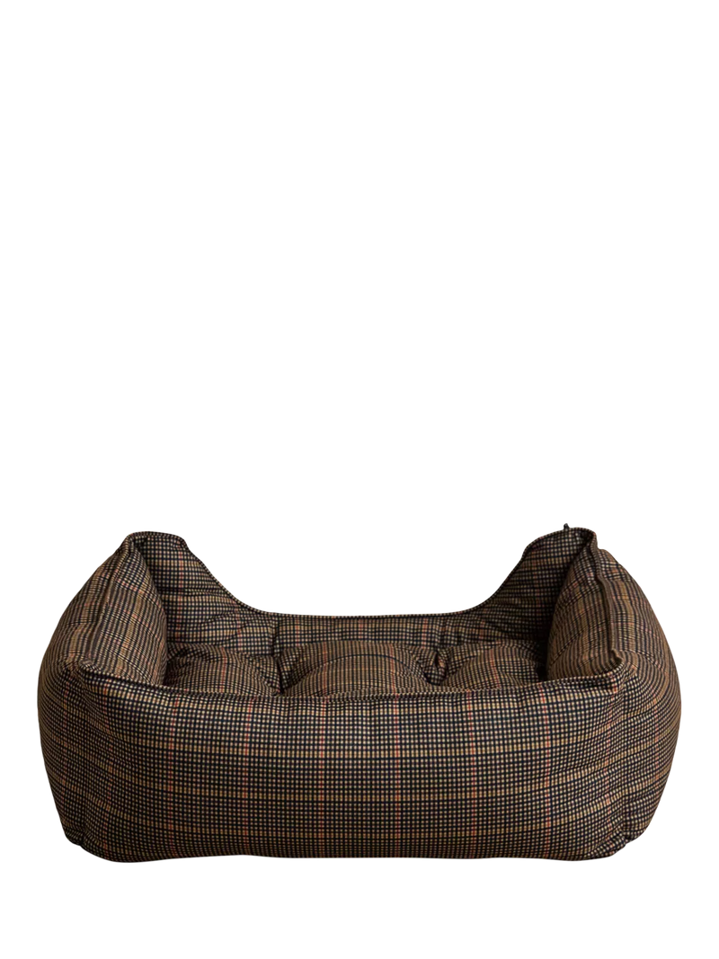 Joules Henson Check pet bed with padded sides, UK version