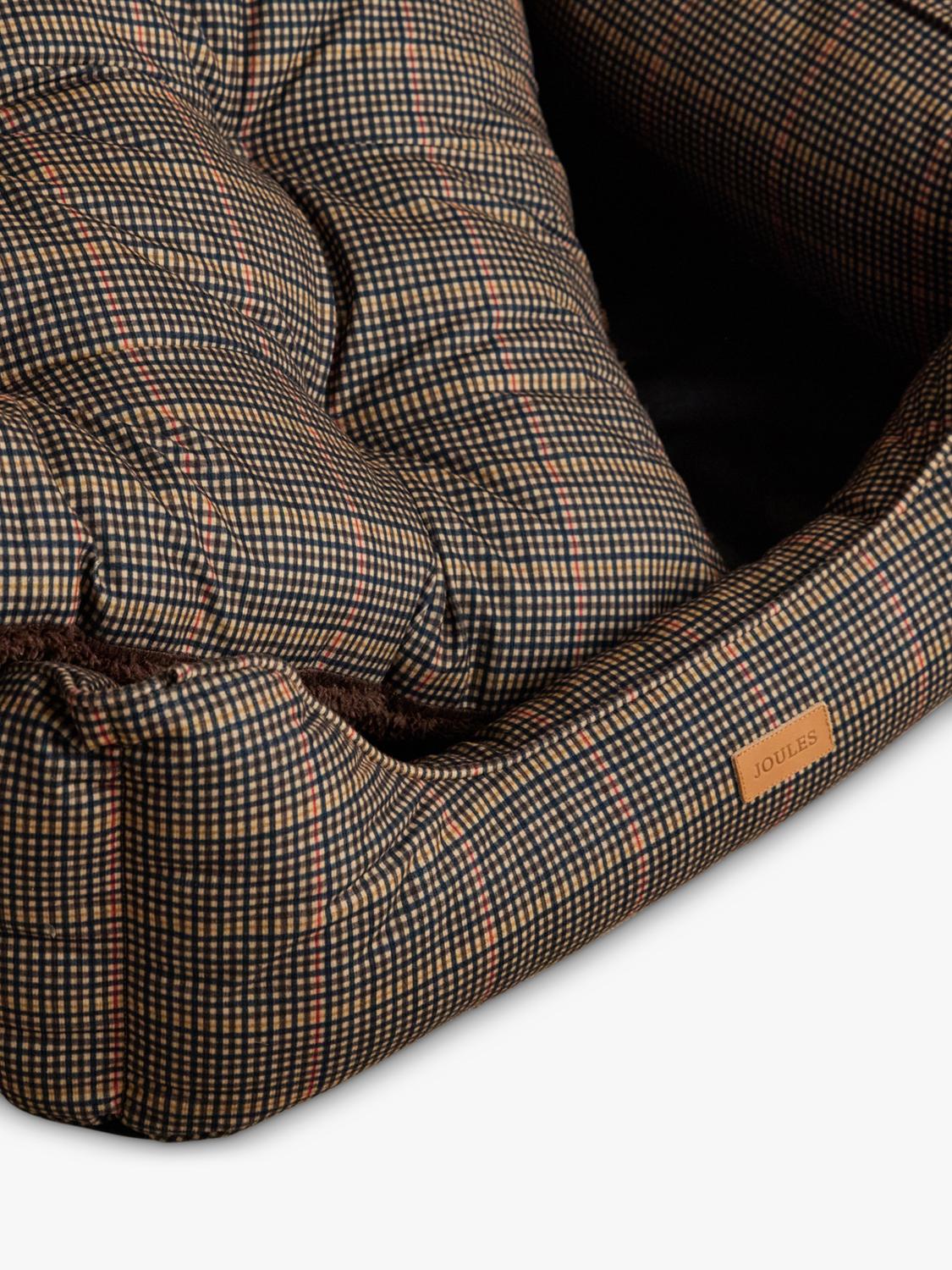 Joules Henson Check pet bed with padded sides, UK version