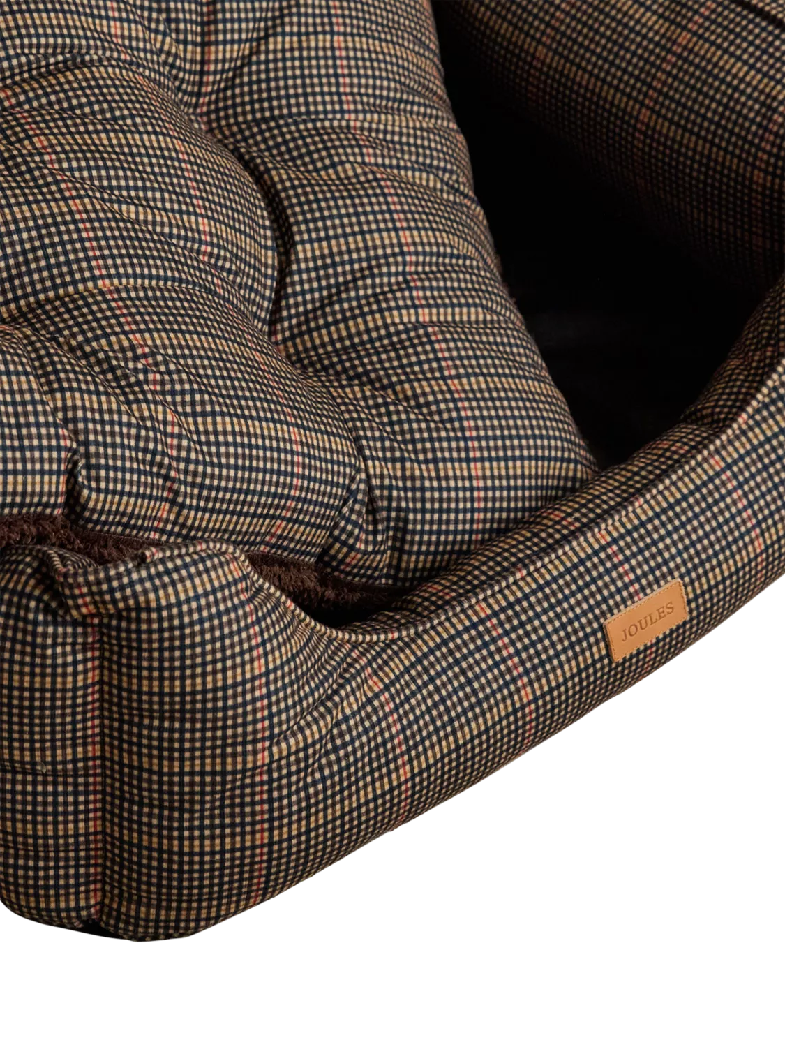 Joules Henson Check pet bed with padded sides, UK version