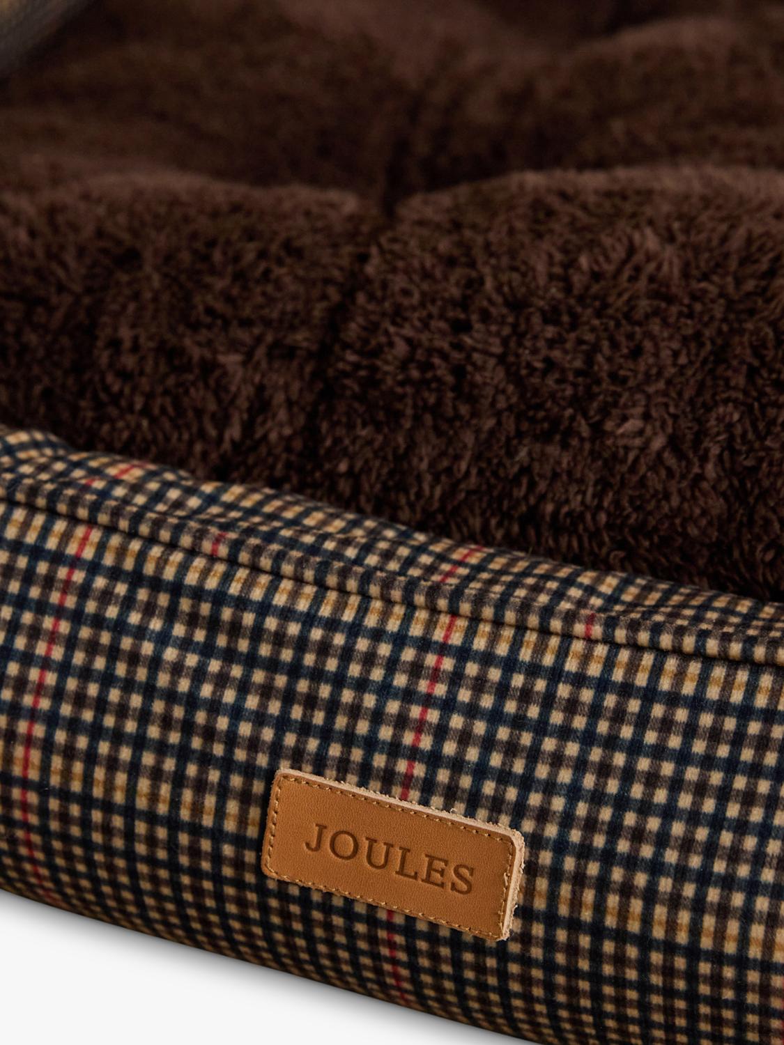 Joules Henson Check pet bed with padded sides, UK version