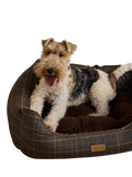 Joules Henson Check pet bed with padded sides, UK version