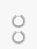 TUTTI silver hoop earrings with textured inner - British product