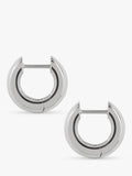 TUTTI waved hoop earrings in silver with textured finish (British brand)