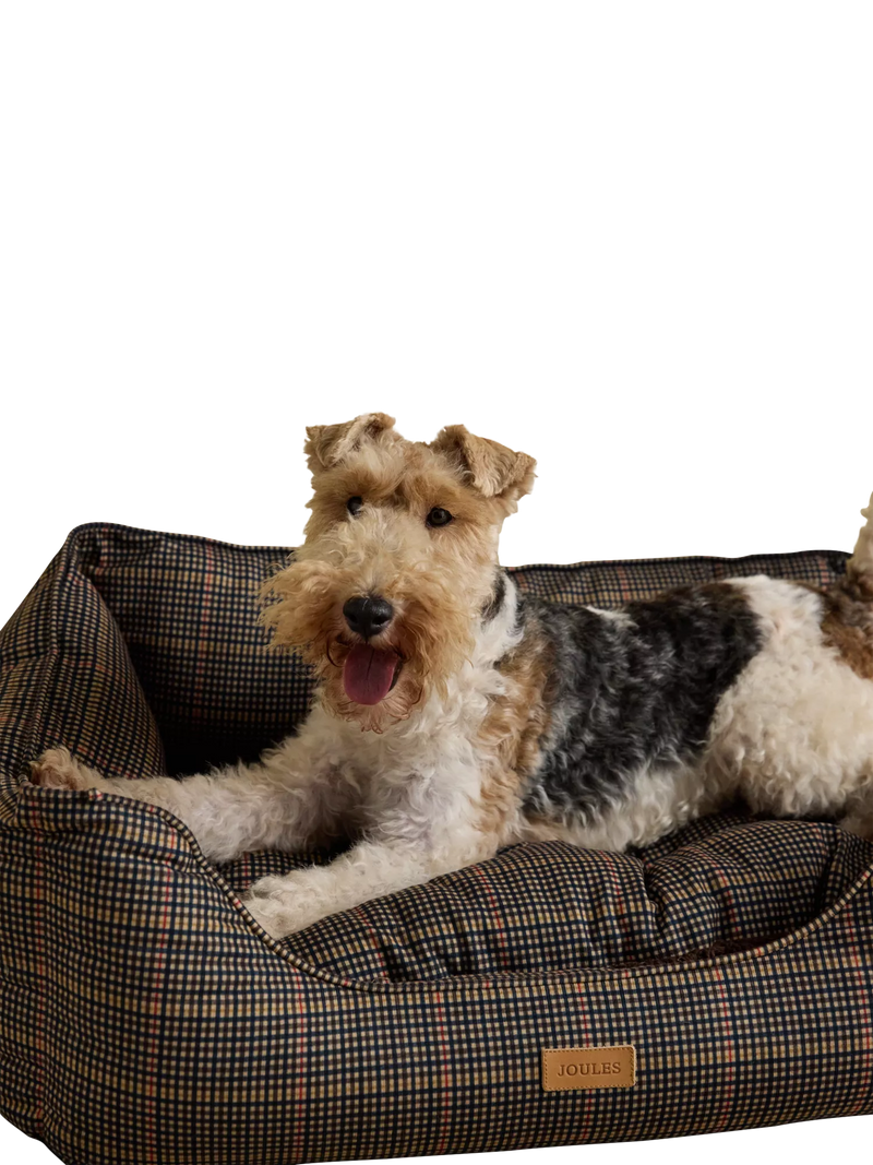 Joules Henson Check rectangular pet bed, UK version