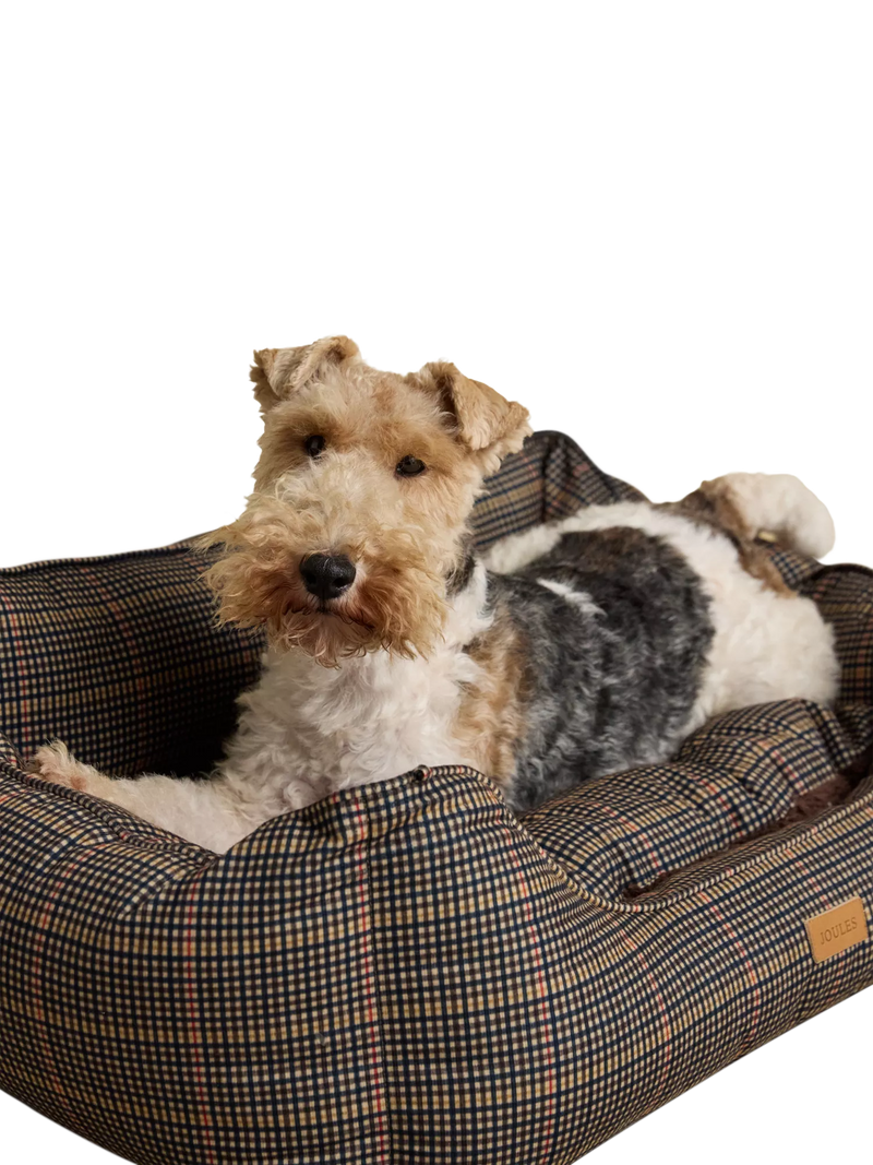 Joules Henson Check rectangular pet bed, UK version