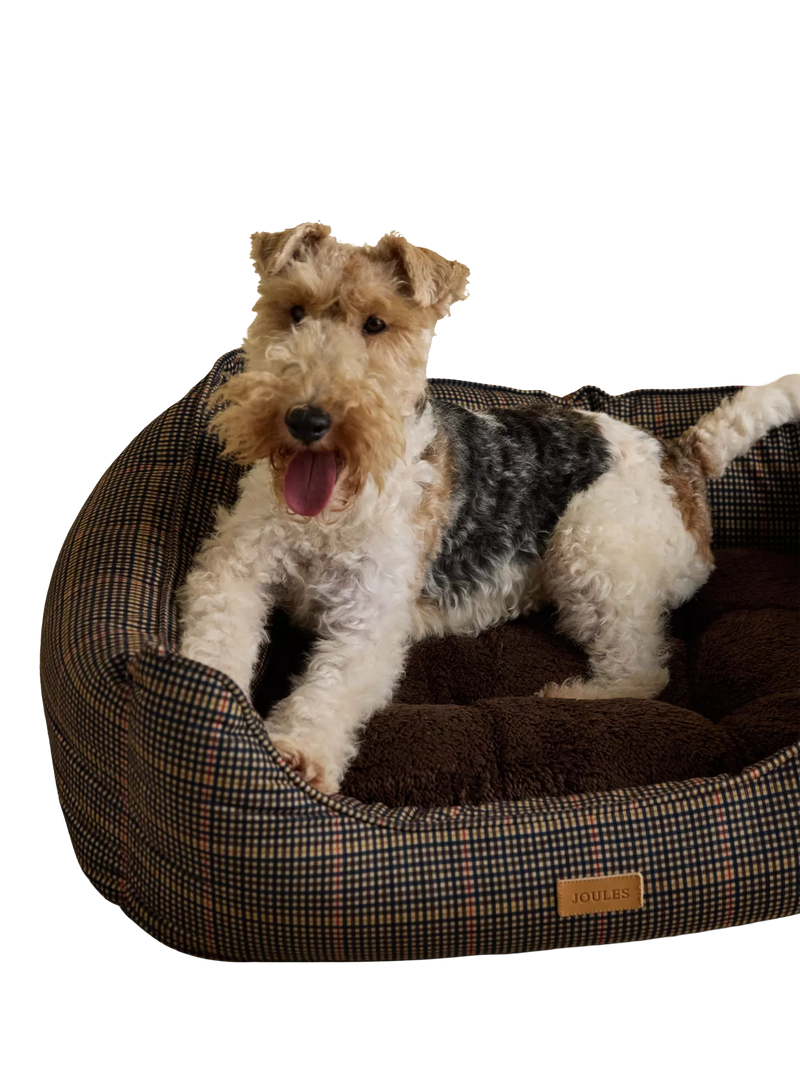 Joules Henson Check rectangular pet bed, UK version