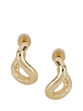 TUTTI gold plated waved hoop earrings, UK version