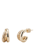 TUTTI gold plated double hoop earrings 1.6cm height, UK version