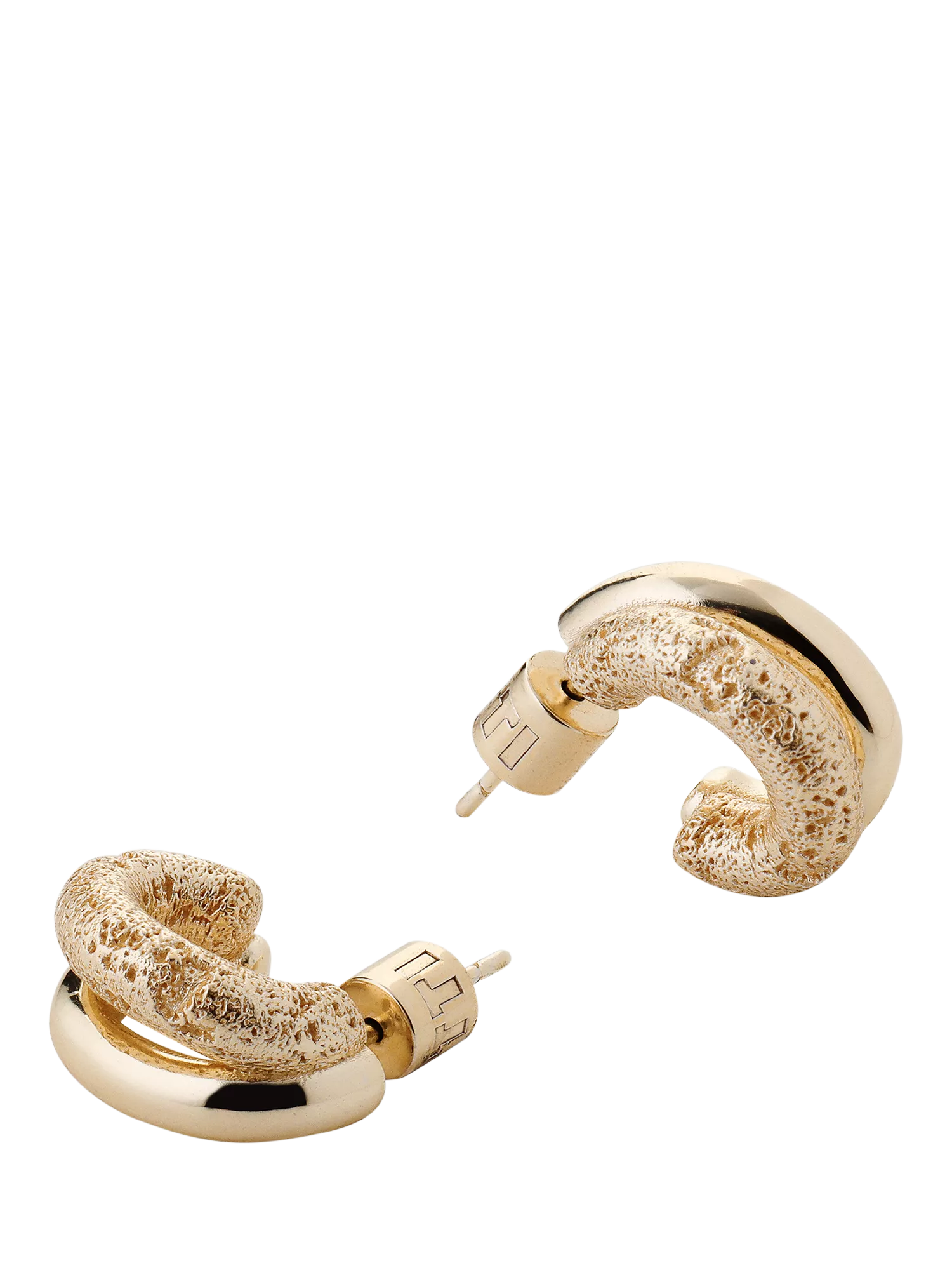 TUTTI gold plated double hoop earrings 1.6cm height, UK version