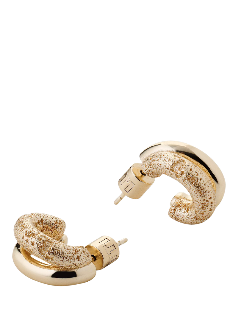 TUTTI gold plated double hoop earrings 1.6cm height, UK version