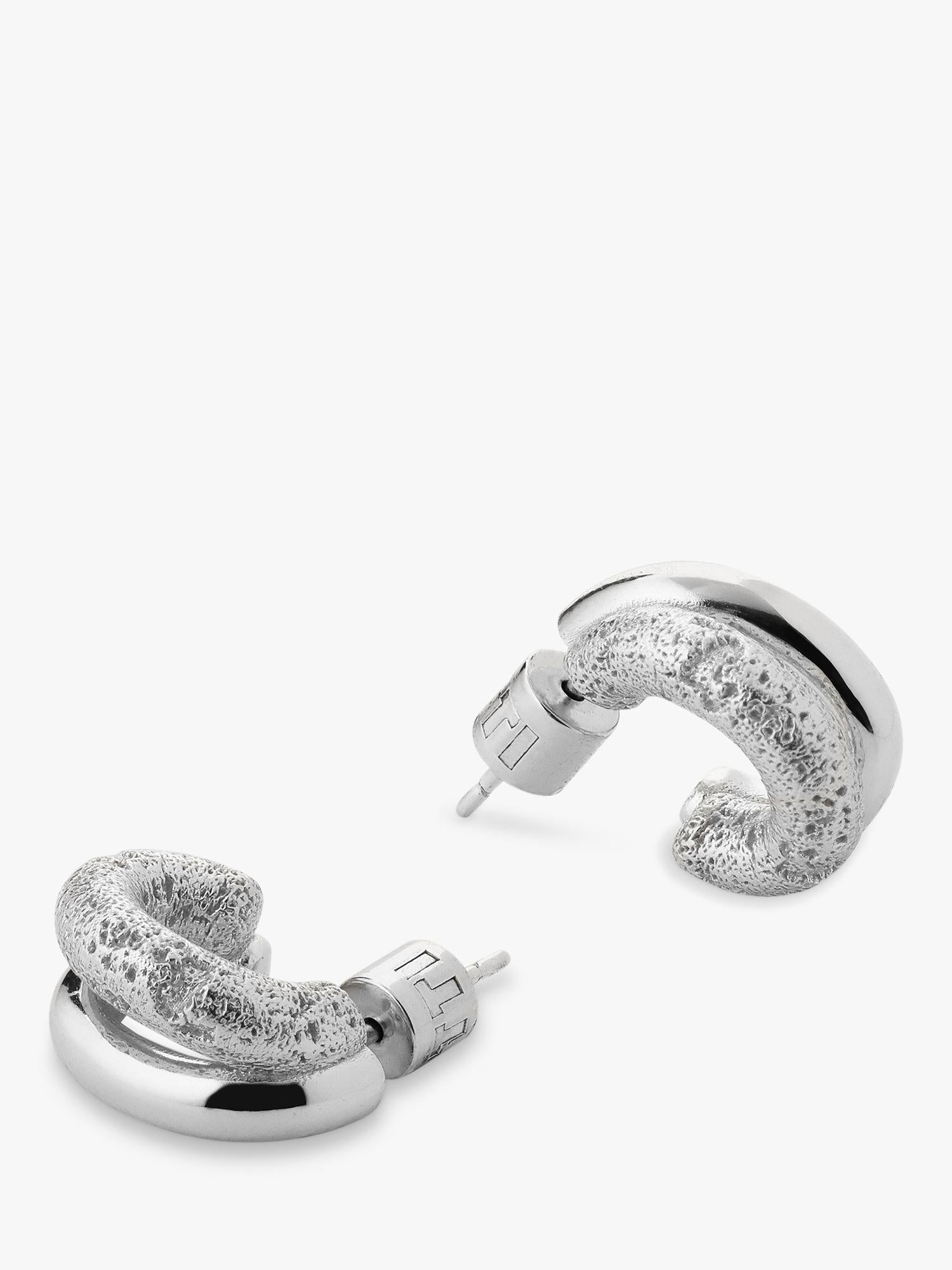 TUTTI Mirage double hoop earrings silver plated, UK version