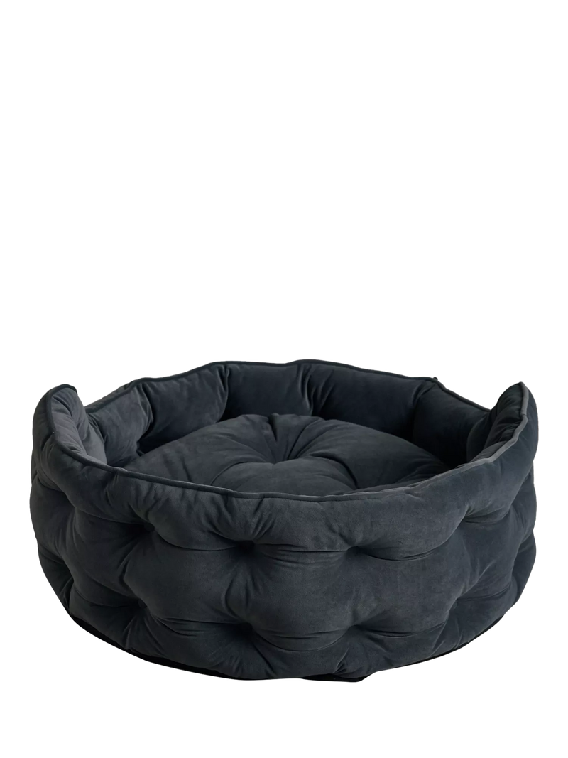 Joules velvet Chesterfield pet bed 51cm (British brand)