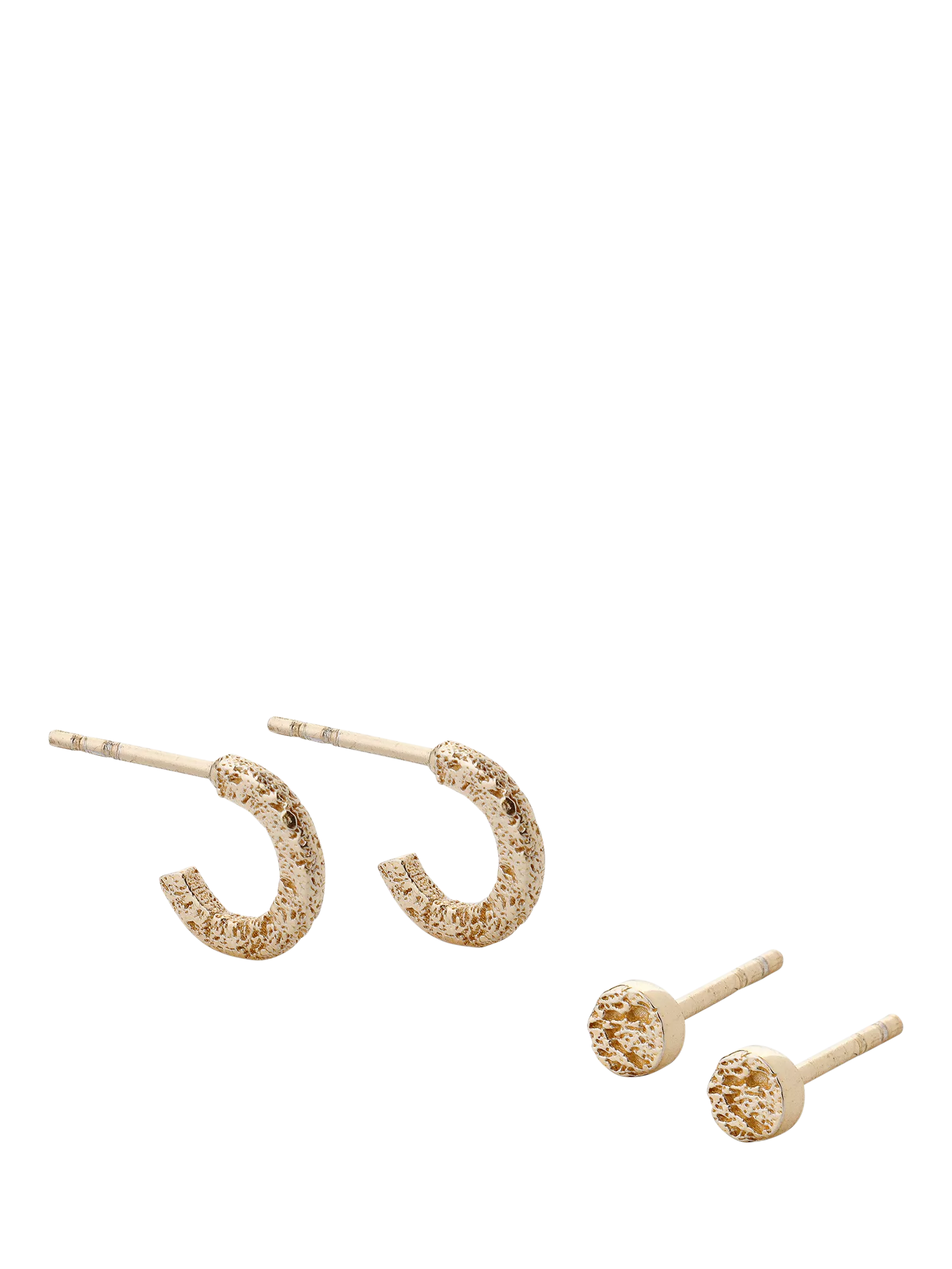 TUTTI earrings set textured gold pack of 2, UK version