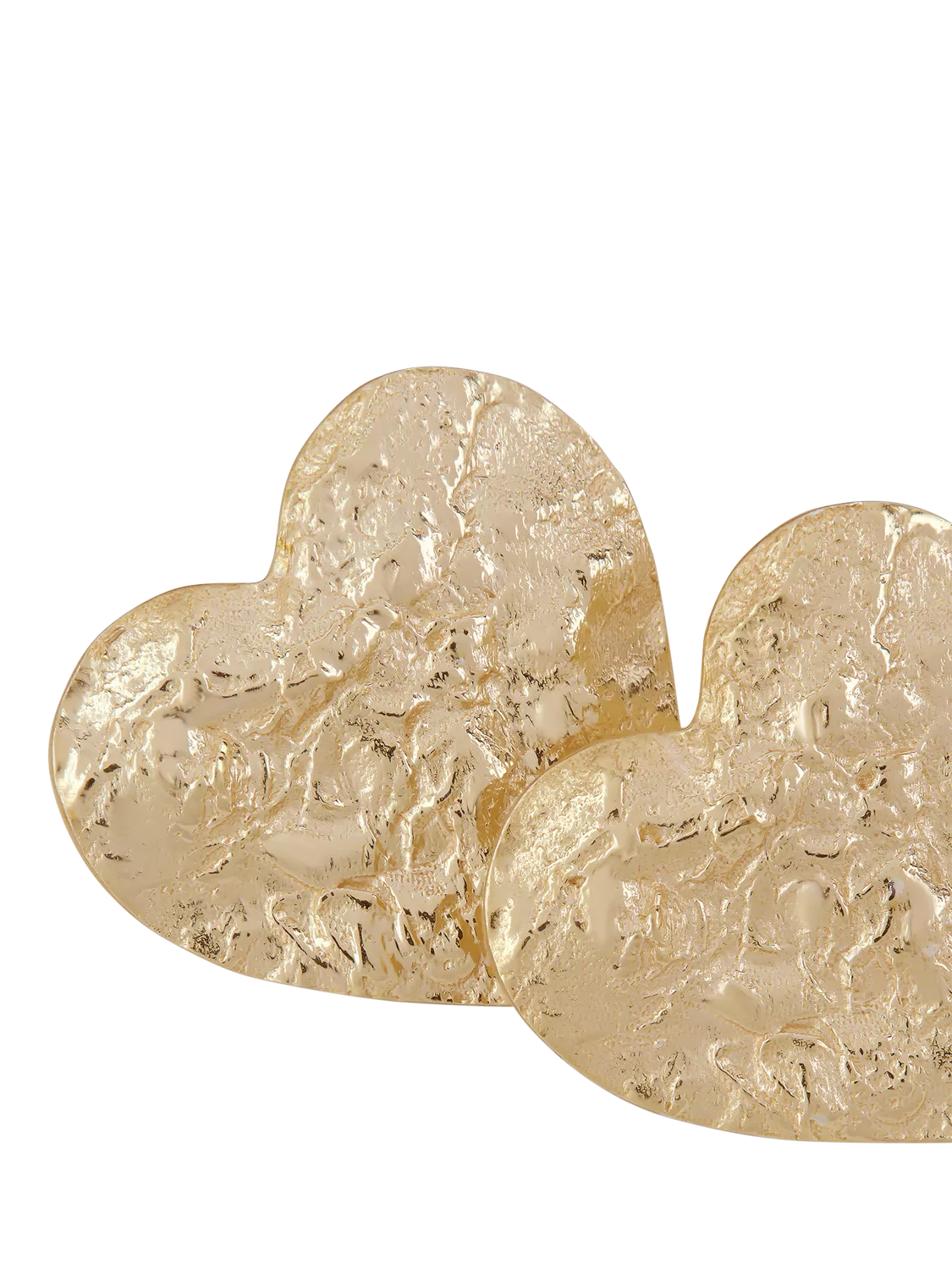 TUTTI gold plated flat heart stud earrings, UK version