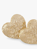 TUTTI gold plated flat heart stud earrings, UK version