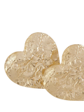 TUTTI gold plated flat heart stud earrings, UK version