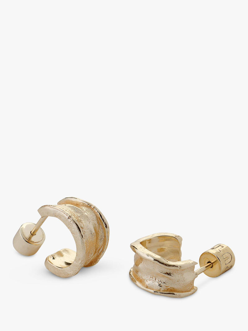 TUTTI small hoop earrings gold-plated recycled brass, imported from the UK