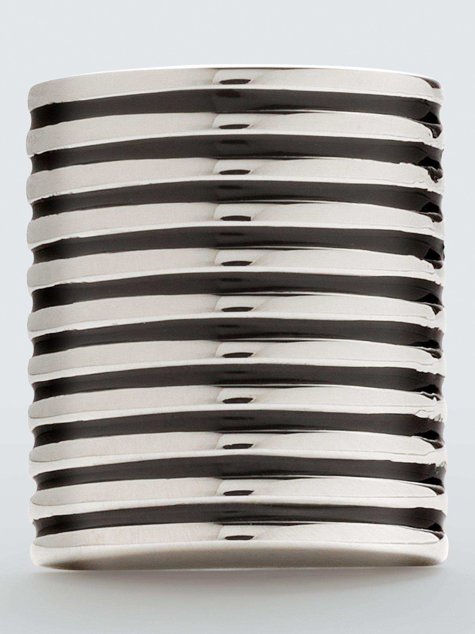 John Lewis ribbed dome cufflinks silver - British product