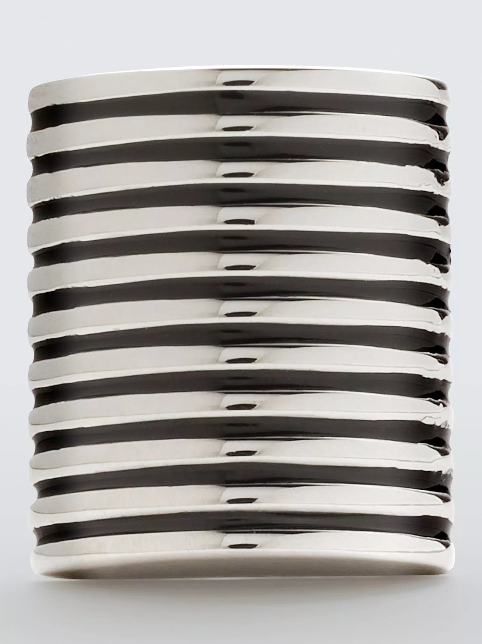 John Lewis ribbed dome cufflinks silver - British product