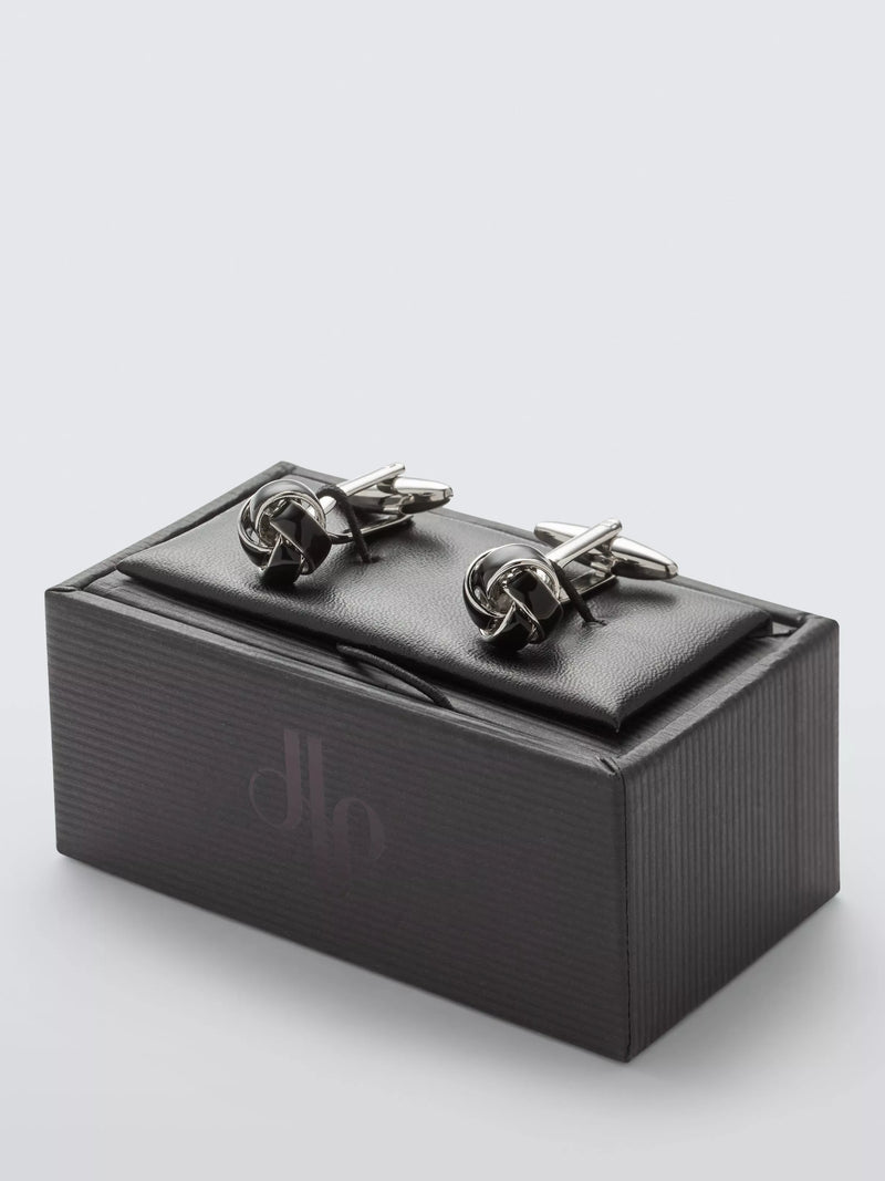 John Lewis swirl knot cufflinks silver, UK version
