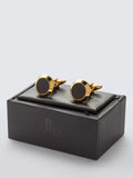 John Lewis onyx cufflinks gold tone, imported from the UK