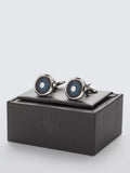 John Lewis navy enamel cufflinks - British product