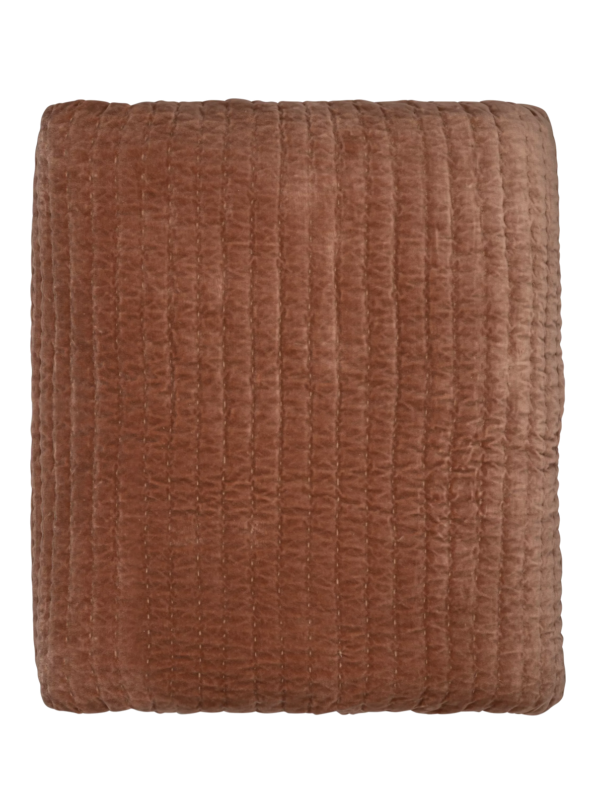 nkuku Nidra Quilted Bedspread rust, UK version