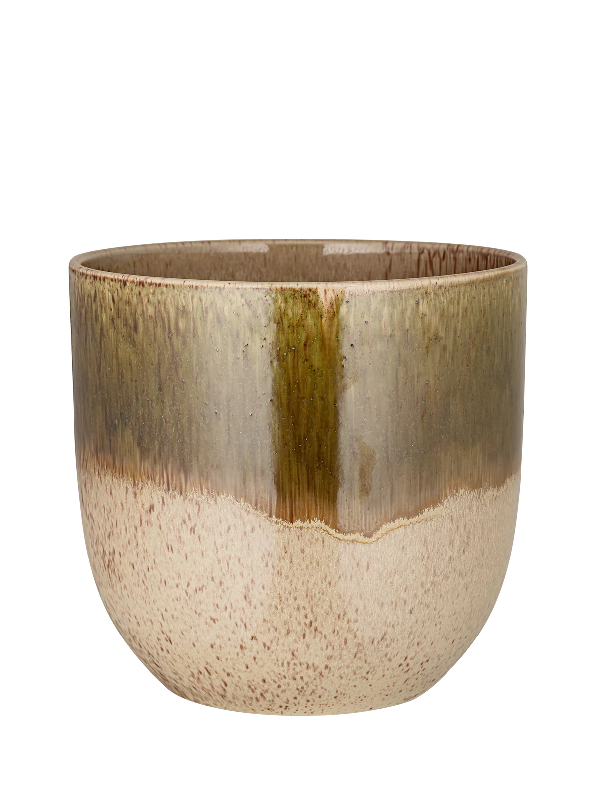 nkuku ceramic plant pot green cream large 23.5cm (British brand)
