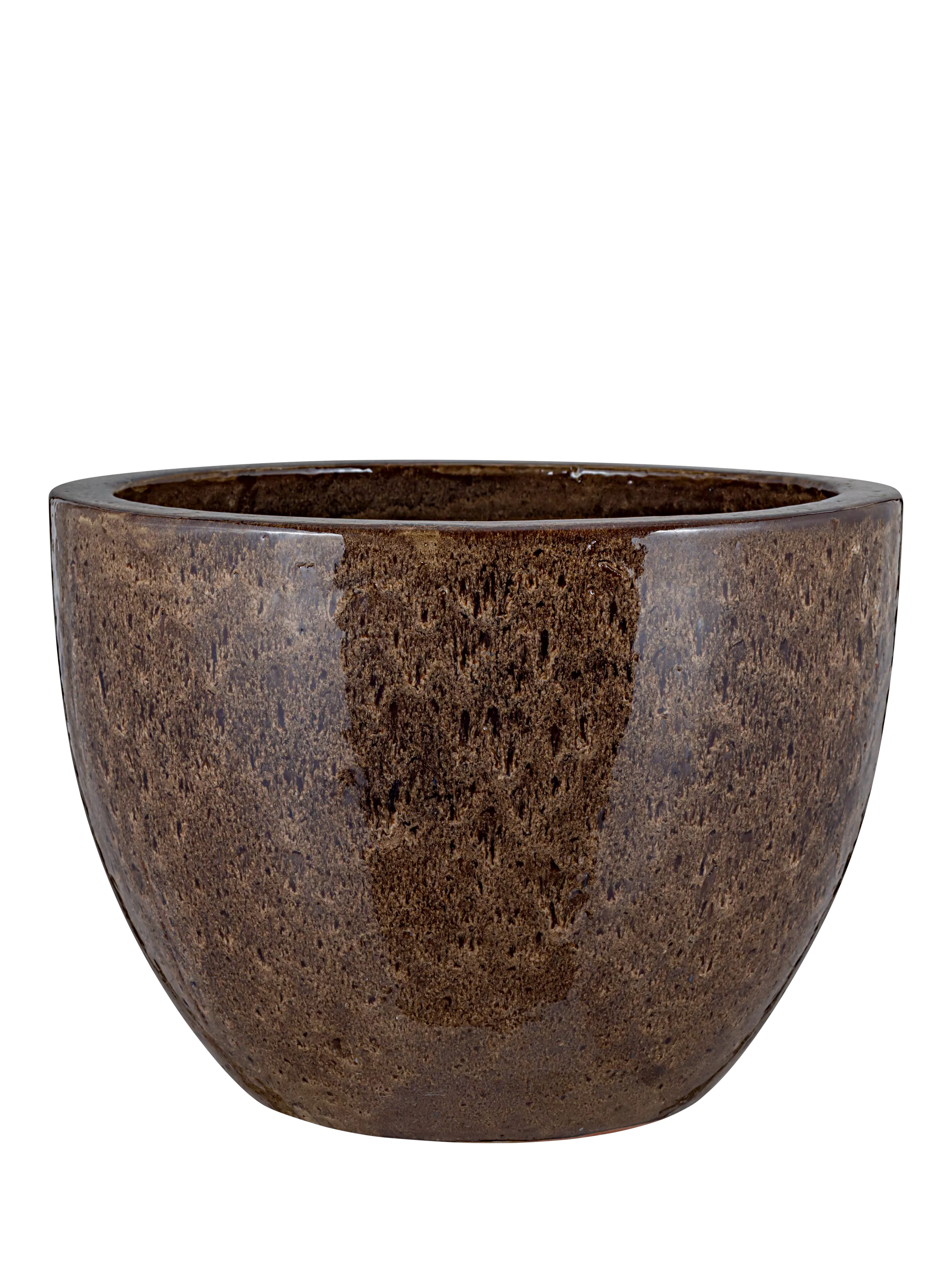 nkuku Dunai terracotta planter 44cm dark brown (British brand)
