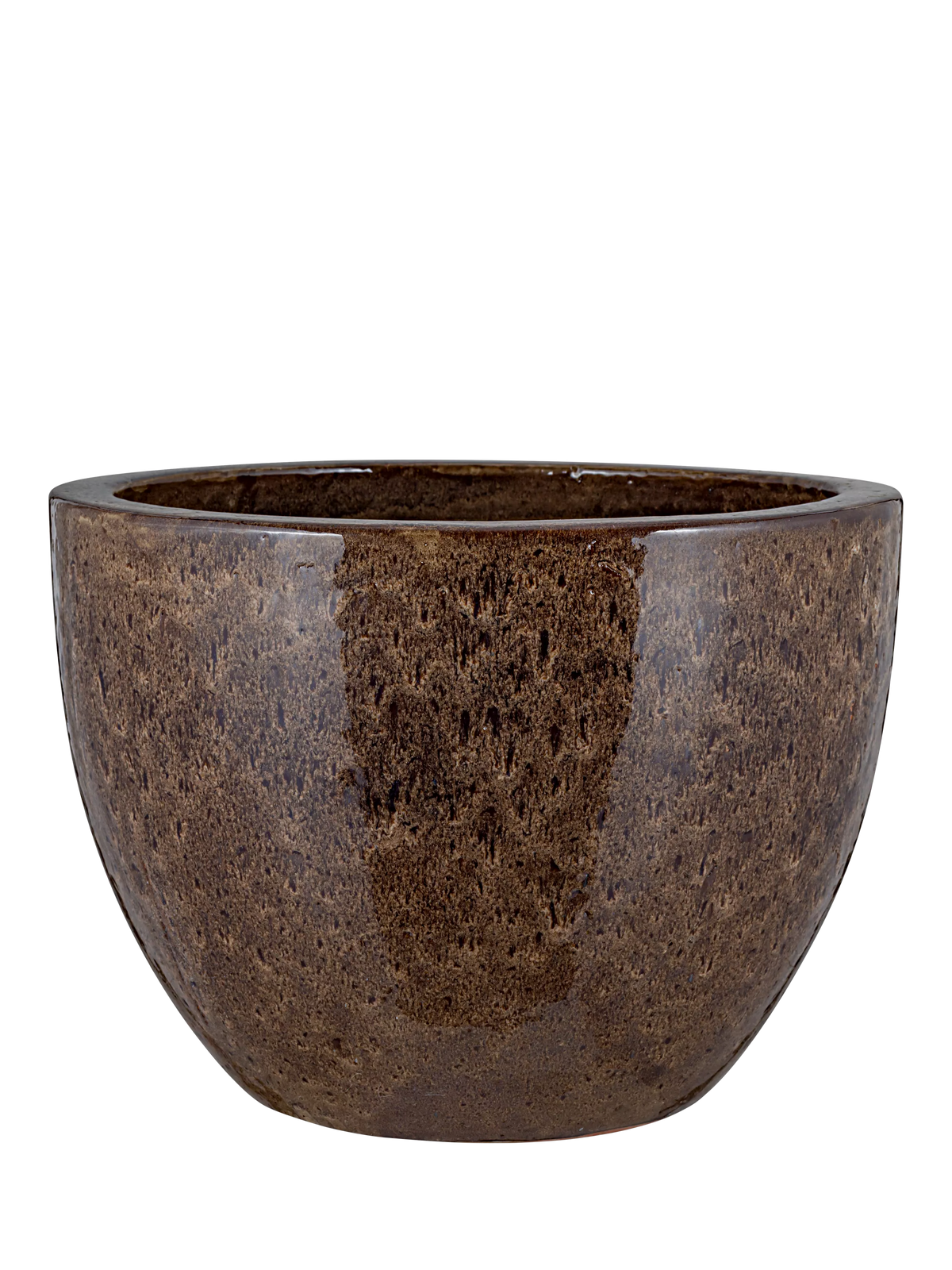 nkuku Dunai terracotta planter 44cm dark brown (British brand)
