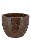 nkuku Dunai small terracotta planter 27cm metallic copper - British product