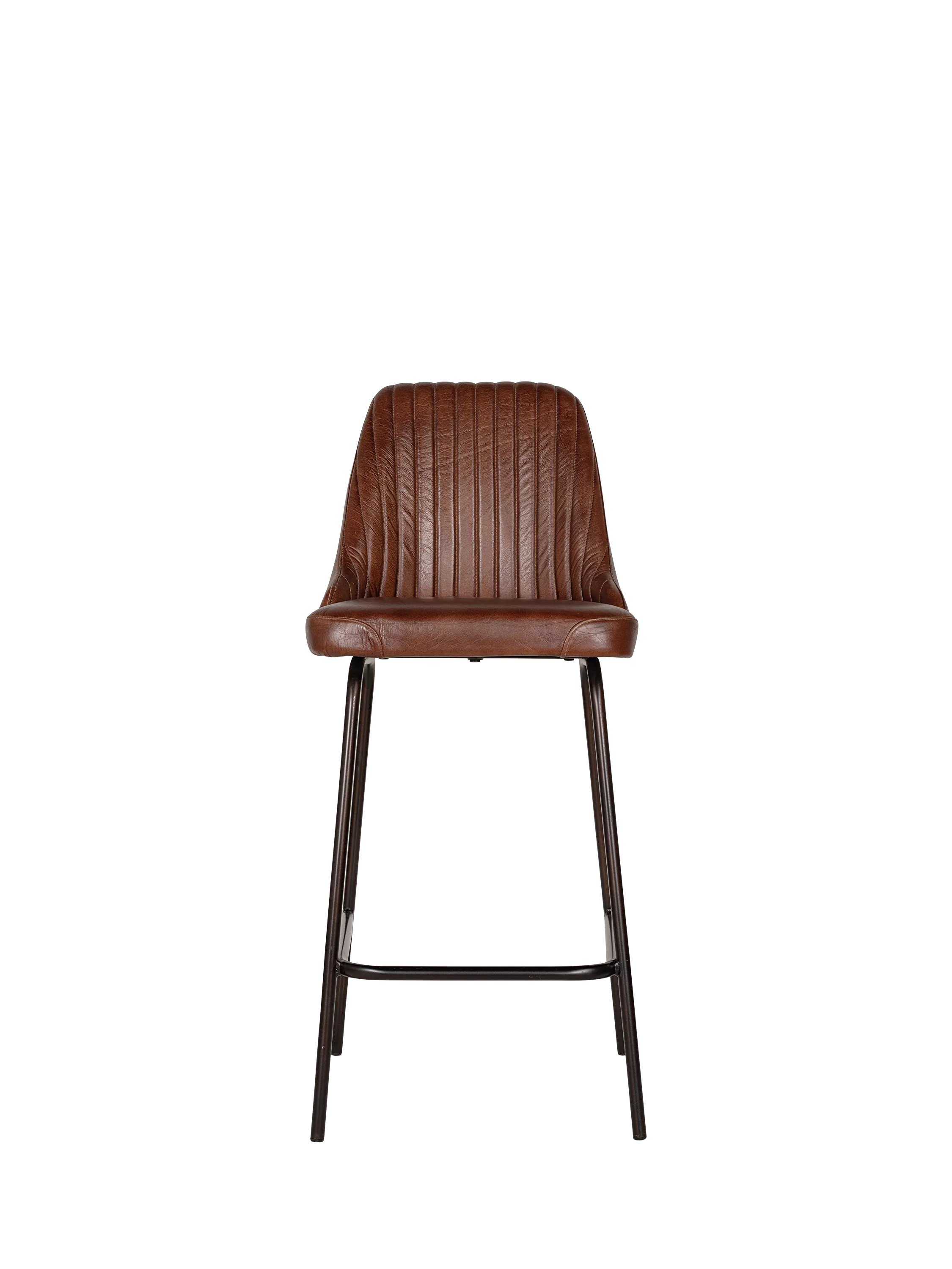 nkuku leather counter chair chocolate brown - British product
